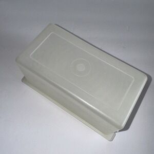 Tupperware Butter Dish Keeper #639 #638 1 Pound 4 Sticks Sheer & White Vintage